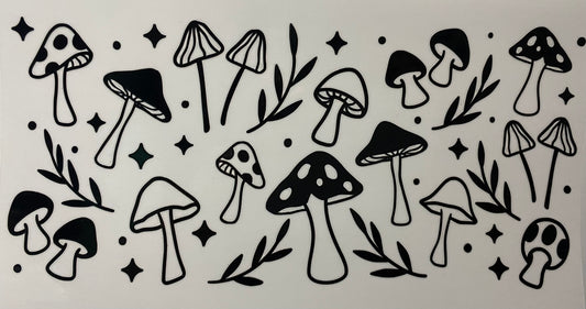 Black & White Mushrooms